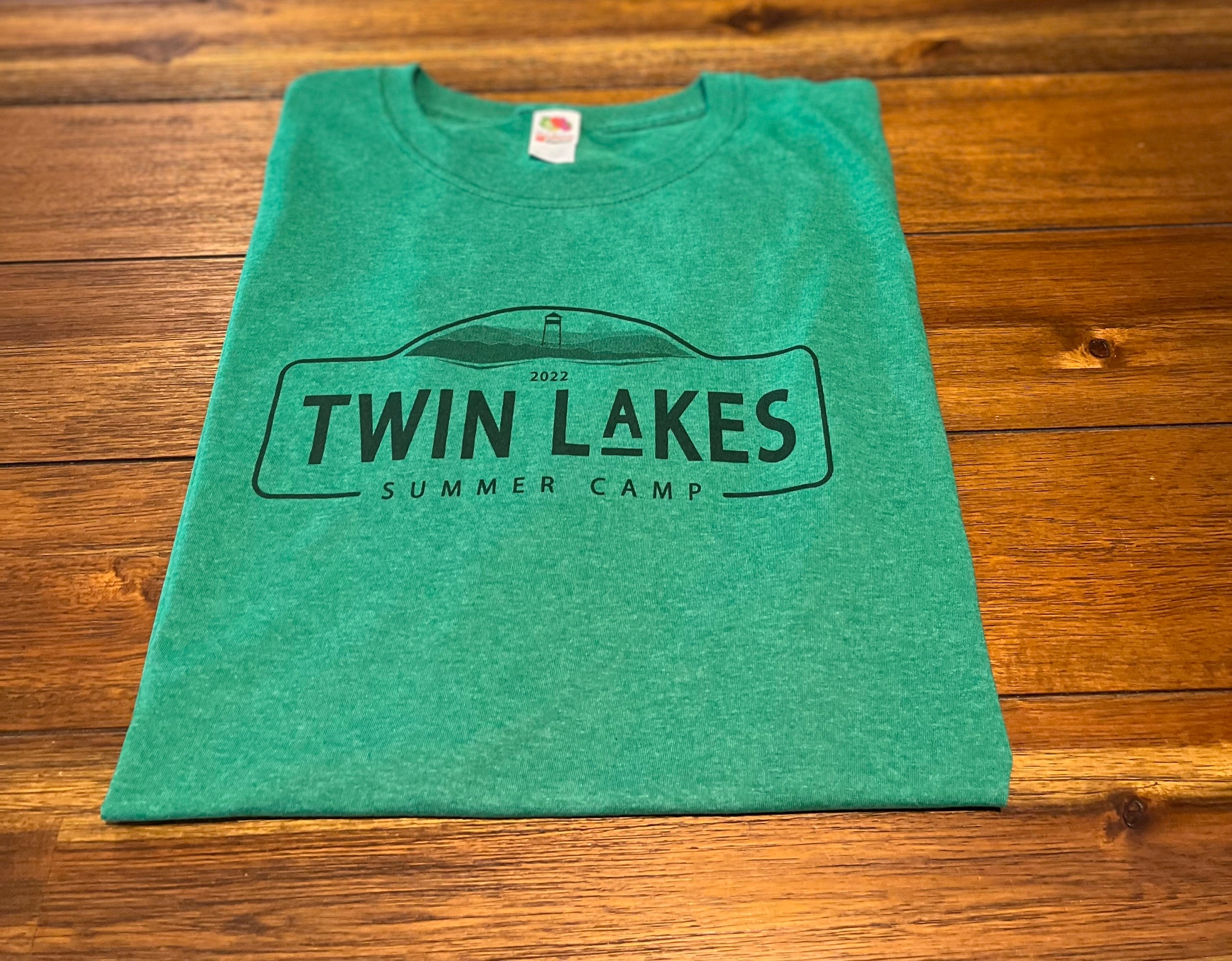 2022 Tshirts (Heather Green) Twin Lakes Camp Store